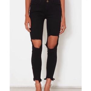 white fox boutique ripped frayed jeans